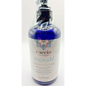 NEW Cuccio Yogahhh! Calm + Clean Epsom Salt Hand + Body Wash 8oz Full Size